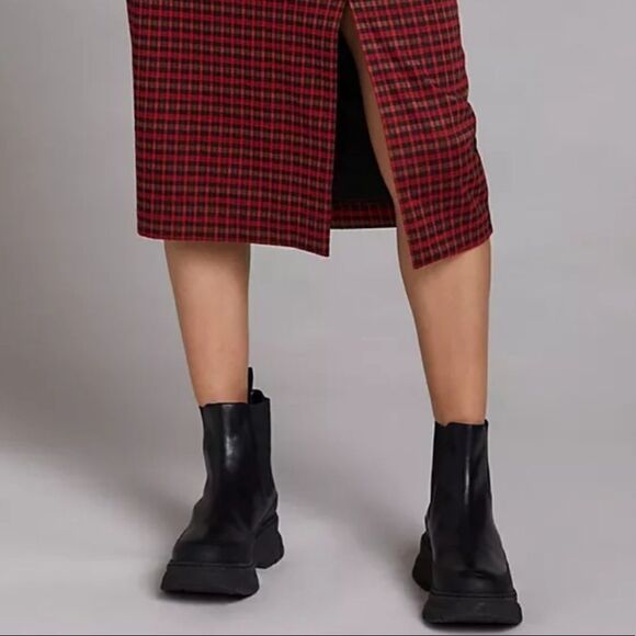 Anthropologie Hutch Plaid Bustier MIDI Dress Size Large New - Picture 4 of 6